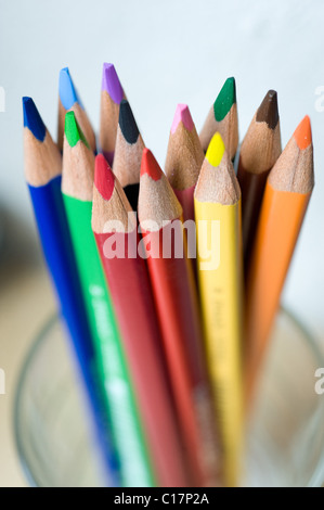 Coloured crayons Stock Photo