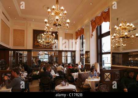 Interior of Café Mozart in Vienna, Austria, Europe Stock Photo