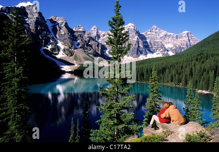 Canada, Alberta, the Rocky Mountains, Banff National Park, Moraine Lake Stock Photo