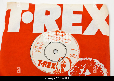 T-Rex 7' vinyl record 'Children of the Revolution' (1972) Stock Photo