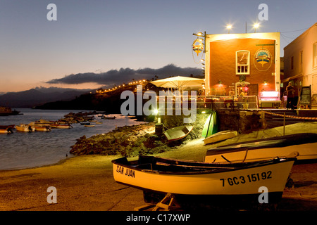 Fishing harbor of Puerto del Carmen, Lanzarote, Canary Islands, Spain, Europe Stock Photo