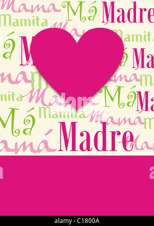 computer generated illustration background of a gretting card for the mother´s day. Vector format available Stock Photo