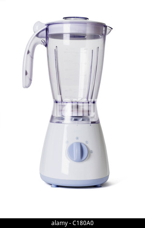 Empty electric blender on white background Stock Photo