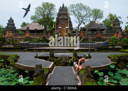 Pura Taman Saraswati water palace garden Ubud Bali Indonesia Stock Photo