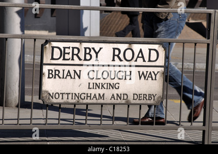 Brian Clough Way sign, Nottingham, UK Stock Photo