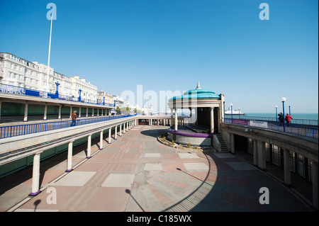 Elegant architecture of the 1930s Eastbourne bandstand on the seafront of the resort town in East Sussex Stock Photo