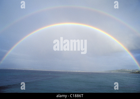 United Kingdom, Cornwall, rainbow Stock Photo