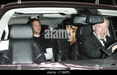 Paris Hilton leaving Teddy's Nightclub with Amanda Bynes ex-boyfriend Doug Reinhardt Los Angeles, California - 28.02.09 : Stock Photo