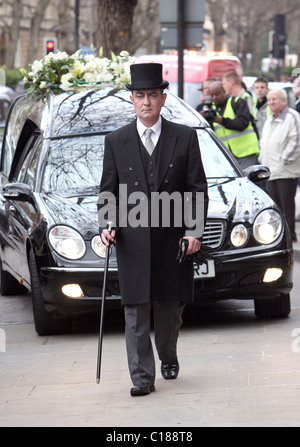 Chief mourner The Funeral of Wendy Richard held at St Mary's Church Marylebone London, England - 09.03.09 Stock Photo