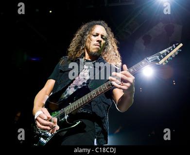 Kirk Hammett   Metallica performing live on stage at the O2 Arena. London, England - 02.03.09 (Mandatory) : Stock Photo