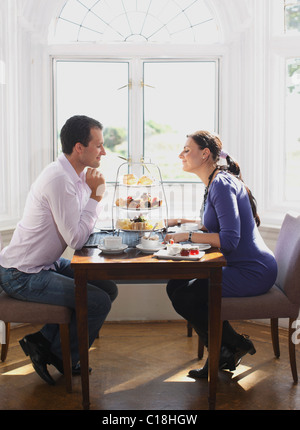 Couple having tea Stock Photo
