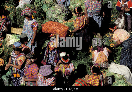 Guatemala, Western Cordillera, Quetzaltenango Department, Almolonga, market Stock Photo