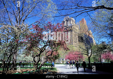 United States, New York City, Manhattan, Lower Manhattan Battery park Stock Photo