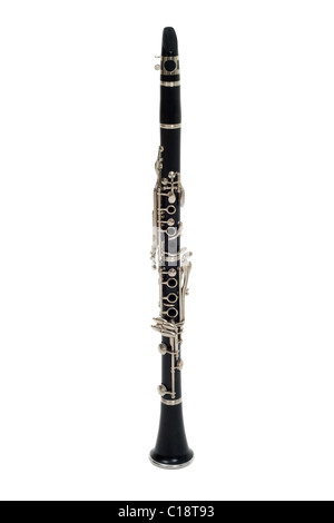 Standard basic B flat clarinet used in most band programs in the USA. Stock Photo