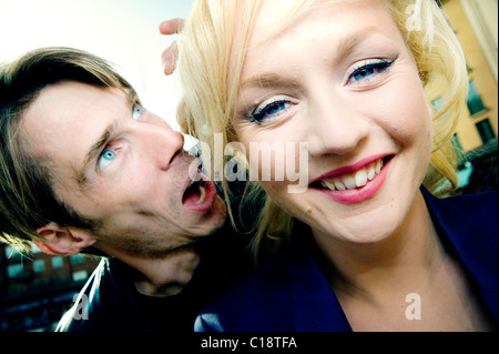 Anna Bergendahl with Ola Lindholm. Stock Photo