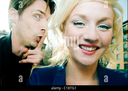 Anna Bergendahl with Ola Lindholm. Stock Photo