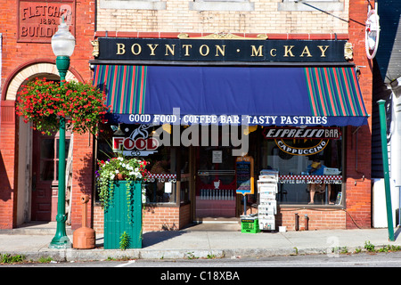 Boynton and McKay restaurant on Main Street in Camden, Maine Stock Photo