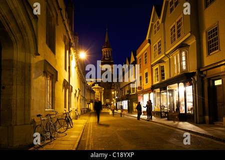 All Saints Church, from Turl Street, evening light, Oxford University, Oxford, Oxfordshire, England, UK, United Kingdom, GB Stock Photo