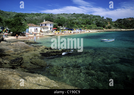 Brazil, Rio de Janeiro State, the village of Buzios, beach of Azedinha Stock Photo