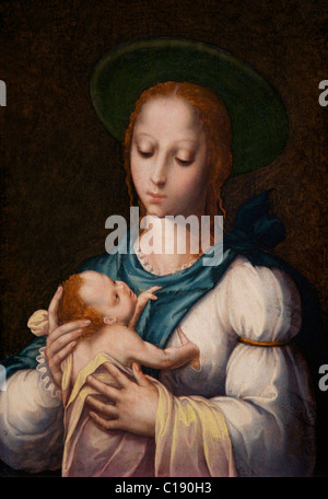 Virgin and Child, by Luis de Morales, 16th century, spanish, Ashmolean Museum of Art, University of Oxford, Oxfordshire, England Stock Photo