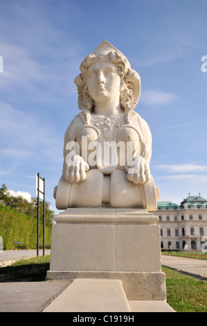 Sphinx in the gardens of Belvedere Palace, Vienna, Austria, Europe Stock Photo