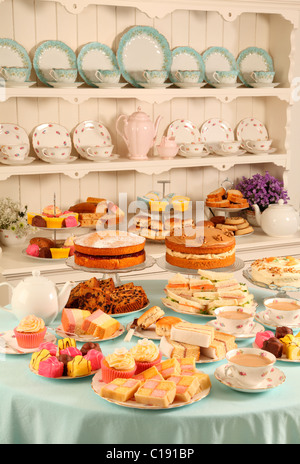 BRITISH AFTERNOON TEA SHOP Stock Photo