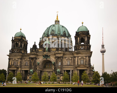 Berliner Dom and TV tower Stock Photo