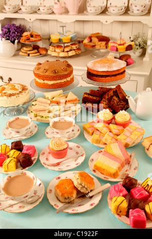 BRITISH AFTERNOON TEA SHOP Stock Photo