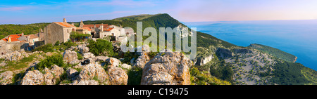 Lubenice hill top village, Cres Island, Croatia Stock Photo