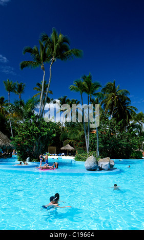 Swimming pool, Melia Caribe Tropical Hotel in Playa Bavaro, Punta Cana, Dominican Republic, Caribbean Stock Photo