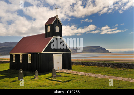 Church Saurbaer on the west coast of Iceland, Europe Stock Photo