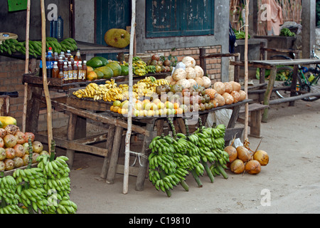 Market stall in, Madagascar, Africa Stock Photo