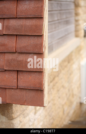 Architectural detail on designer house Stock Photo