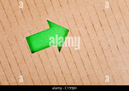 Arrow Sign and cardboard for background Stock Photo