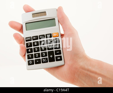 Small Hand-held Calculator Stock Photo