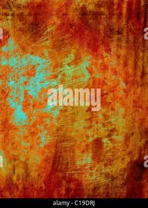 aged grunge abstract red wooden background Stock Photo