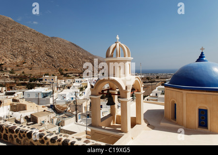 church in Emborio, Santorini, Cyclades, Greece Stock Photo