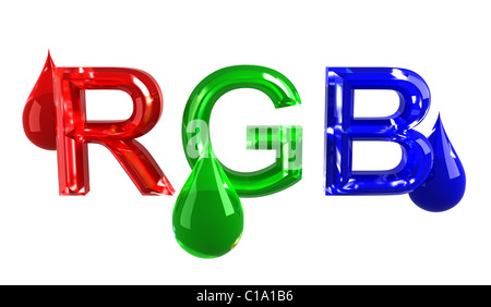 RGB drops Stock Photo