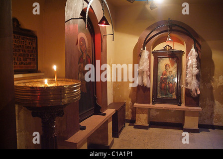 The Churches, streets and cemeteries of Coptic Cairo, the oldest  inhabited area of Cairo, where the Holy family took refuge. Stock Photo