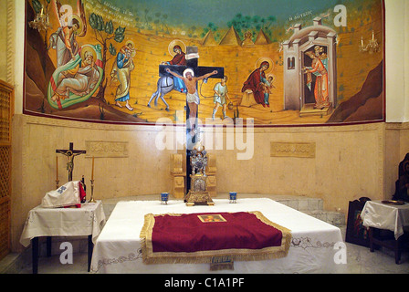 The Churches, streets and cemeteries of Coptic Cairo, the oldest  inhabited area of Cairo, where the Holy family took refuge. Stock Photo