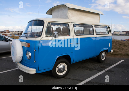 Volkswagen Close-up, Vintage Vw Camper Van Vehicles   Old Volkswagen Campervans, campervan, camper vans, camper van, motorhome, motorhomes, camper, UK Stock Photo