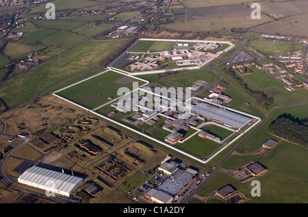 Aerial view of HM Featherstone Prison and Brinsford Prison at Featherstone Wolverhampton Stock Photo
