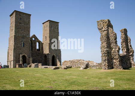 Roman Fort. Reculver, Herne Bay, Country Park. Kent. England Stock Photo