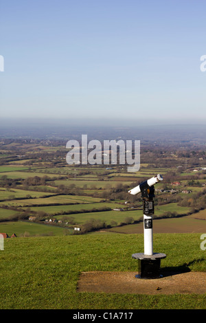 A lovely view across the English country side from Devils Dyke, near Brighton in Sussex, UK Stock Photo
