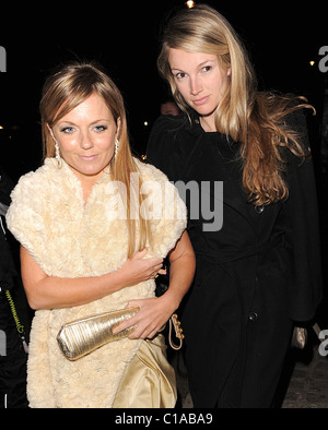 Geri Halliwell arriving at The Punchbowl pub in Mayfair for drinks with a female friend. Geri stayed inside the pub for two Stock Photo