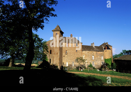 France, Saone et Loire, hurigny, guest house in Salornay castle (near Mâcon) Stock Photo