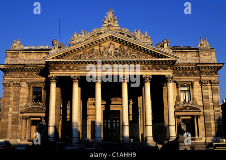 Belgium, Brussels, stock exchange in Neo classical style Architecture Stock Photo