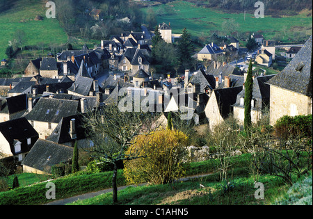 France Correze Turenne labelled Les Plus Beaux Villages de France (The Most Beautiful Villages of France) the lower part of the Stock Photo