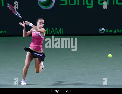 Czech tennis superstar, Iveta Benesova plays against Venus Williams on Day 10 of the Sony Ericsson Open Key Biscayne, Florida - Stock Photo