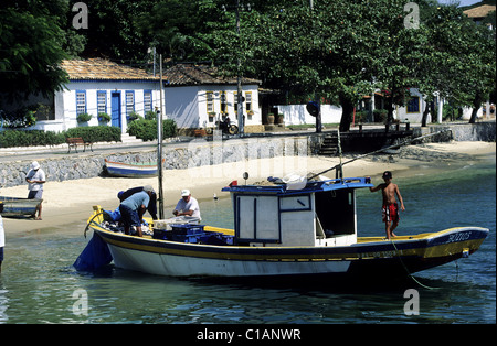 Brazil, Rio de Janeiro State, Buzios, the fishing port Stock Photo